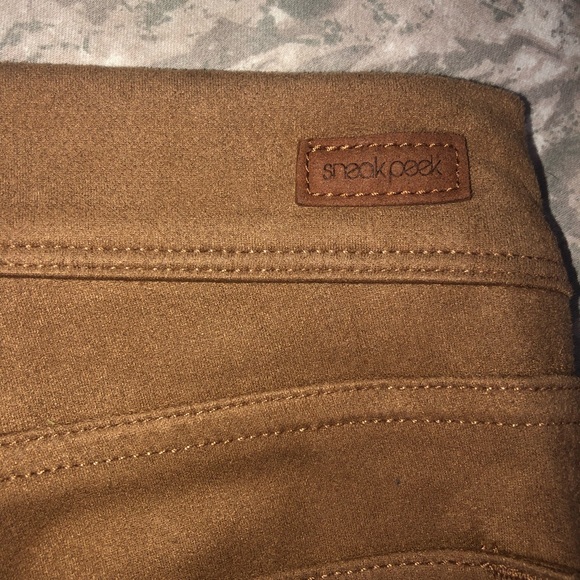 Sneak Peek Skinny Pants Camel Stretchy M NWOT - Picture 5 of 8